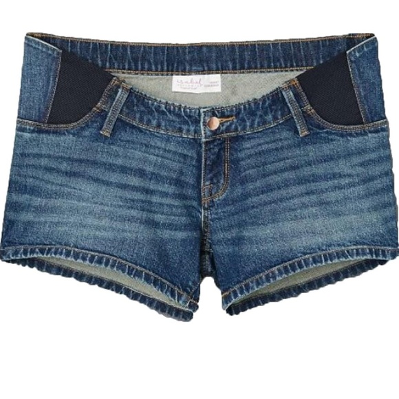 Isabel Maternity by Ingrid & Isabel Pants - ISABEL MATERNITY by Ingrid & Isabel Side Panel Midi Maternity Jean Shorts 4 NEW